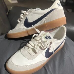 Brand New without box Nike White and Navy Sneakers with Gum Sole